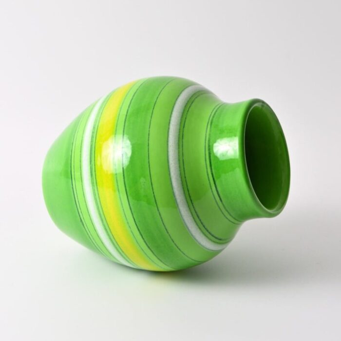 green colored vase by aldo londi for bitossi 6