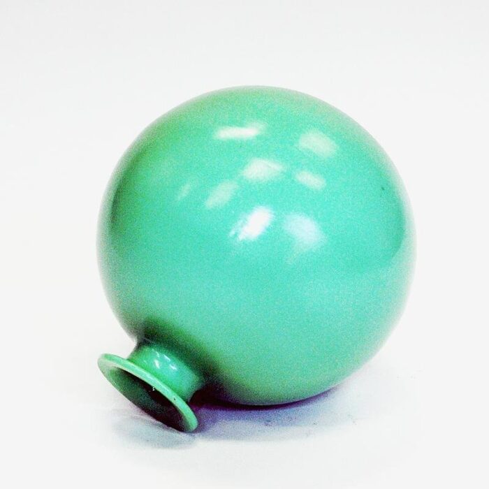 green flowerball glass vase by harald notini for pukeberg sweden 1930s 3