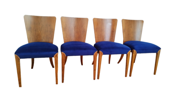 h 214 chairs attributed to jindrich halabala for up zavody 1950s set of 4 0125