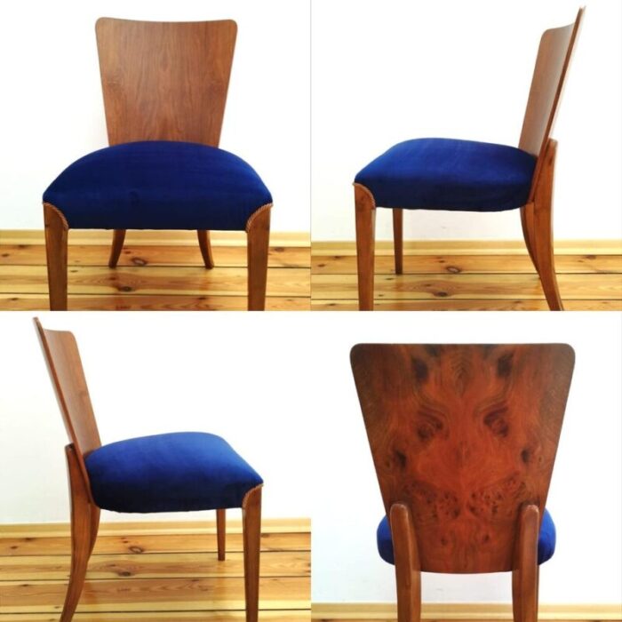 h 214 chairs attributed to jindrich halabala for up zavody 1950s set of 4 3606