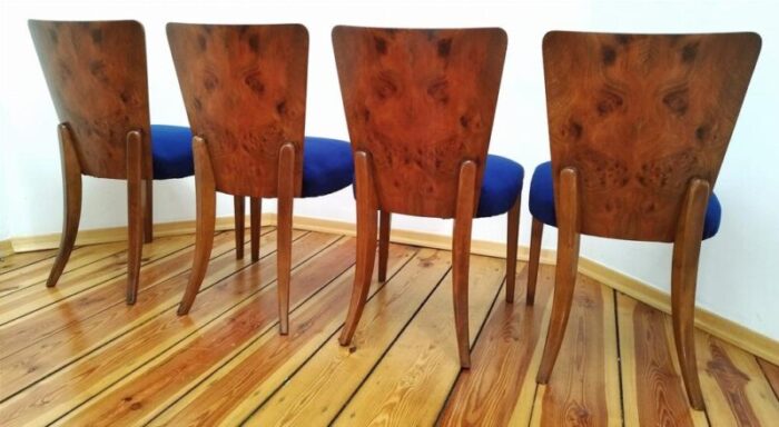 h 214 chairs attributed to jindrich halabala for up zavody 1950s set of 4 4517