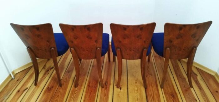 h 214 chairs attributed to jindrich halabala for up zavody 1950s set of 4 7625