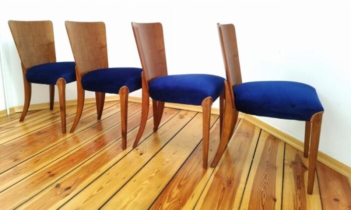 h 214 chairs attributed to jindrich halabala for up zavody 1950s set of 4 7729