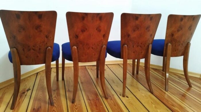 h 214 chairs attributed to jindrich halabala for up zavody 1950s set of 4 8248