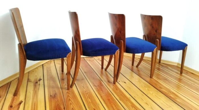 h 214 chairs attributed to jindrich halabala for up zavody 1950s set of 4 8629