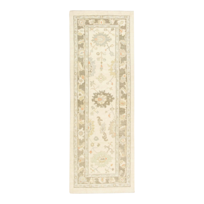 hand knotted modern turkish oushak oriental runner 29 x 79 3420