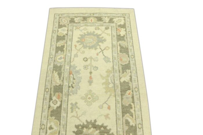 hand knotted modern turkish oushak oriental runner 29 x 79 6252