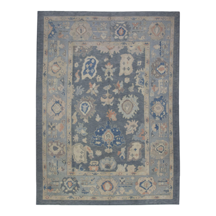 hand knotted modern turkish oushak rug 95 x 126 9520