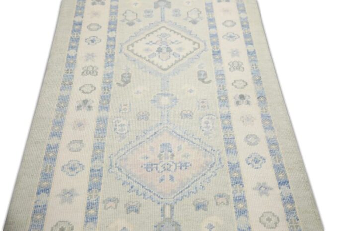 handmade modern turkish oushak oriental runner rug 211 x 145 6625