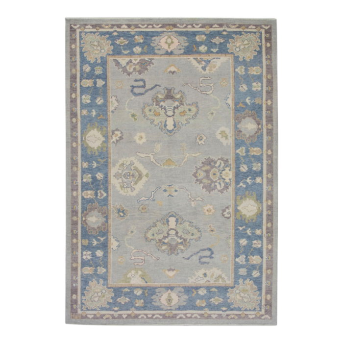 handmade modern turkish oushak rug 64 x 811 4296