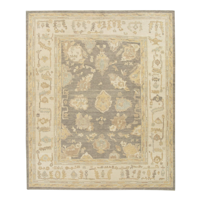 handmade modern turkish oushak rug 77 x 91 7232