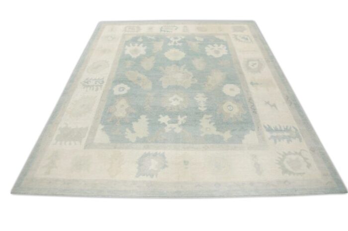 handmade modern turkish oushak rug 82 x 92 0933