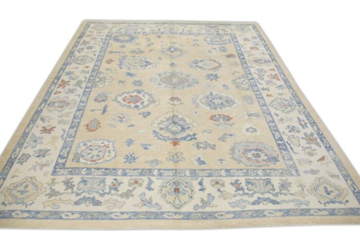 handmade modern turkish oushak rug 92 x 119 0401