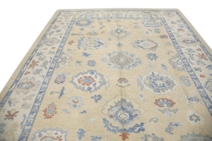 handmade modern turkish oushak rug 92 x 119 1421