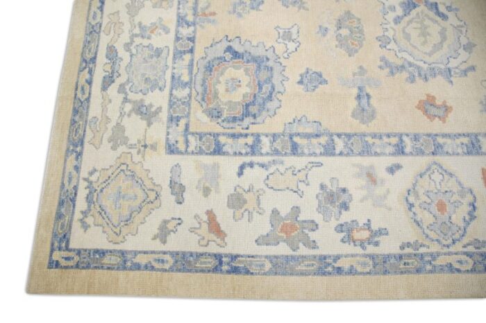 handmade modern turkish oushak rug 92 x 119 6548