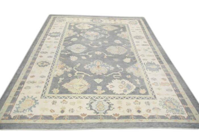 handmade modern turkish oushak rug 92 x 121 4912