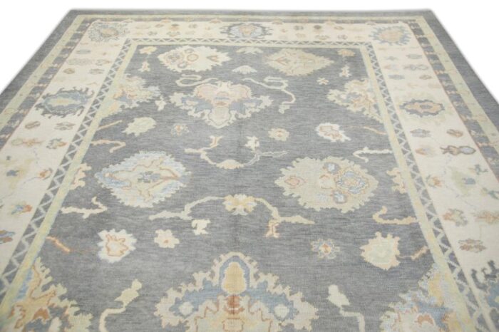 handmade modern turkish oushak rug 92 x 121 6589