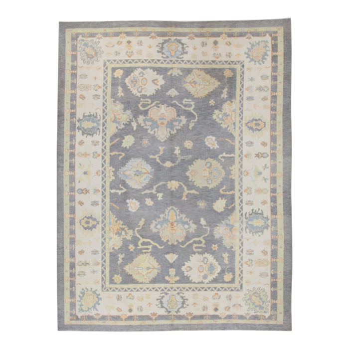 handmade modern turkish oushak rug 92 x 121 6939