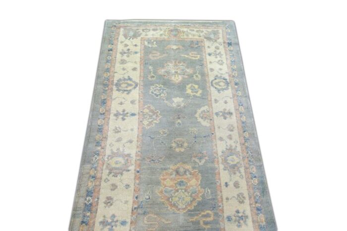 handmade modern turkish oushak rug authentic oriental design 32 x 153 1277