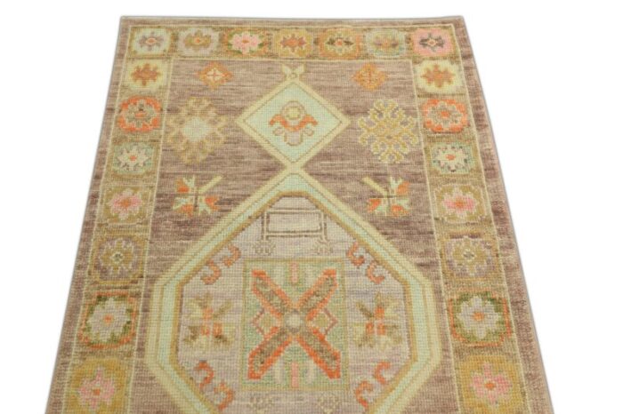 handmade modern turkish oushak rug runner 35 x 811 9302