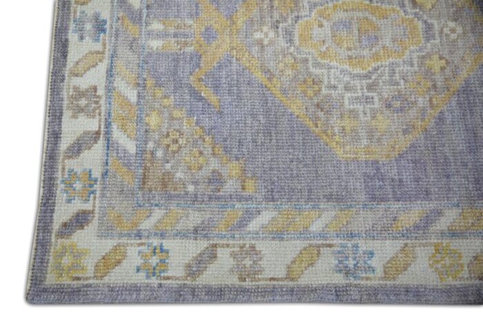 handmade modern turkish soft yellow and gray tones oushak rug 31 x 66 1680