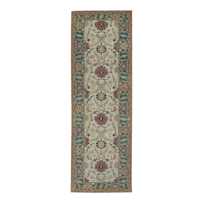 handmade turkish fine woven oushak runner rug 27 x 96 1509