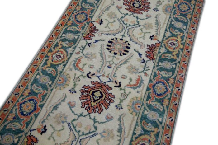 handmade turkish fine woven oushak runner rug 27 x 96 2466