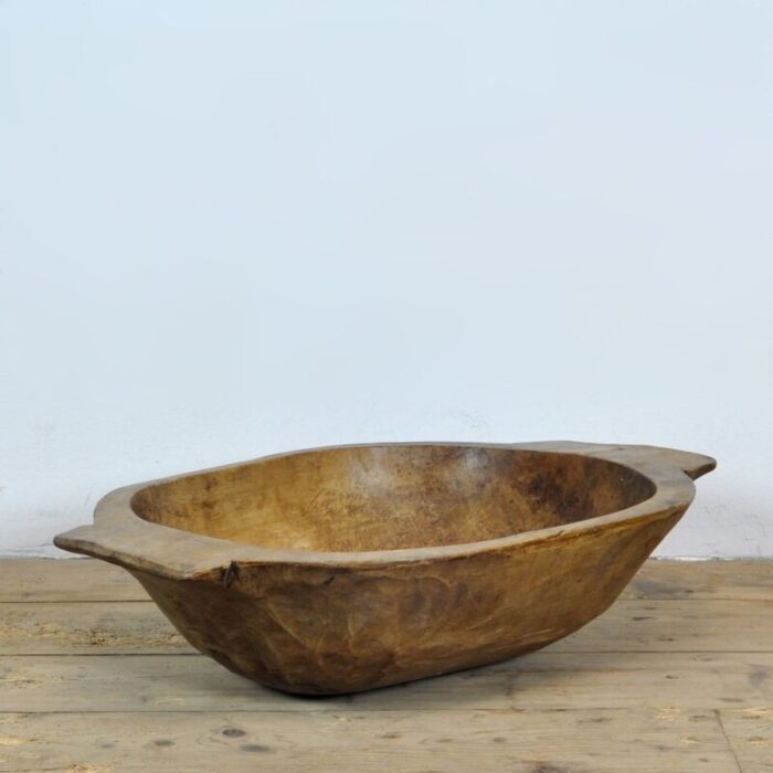 handmade wooden dough bowl 1900s 1