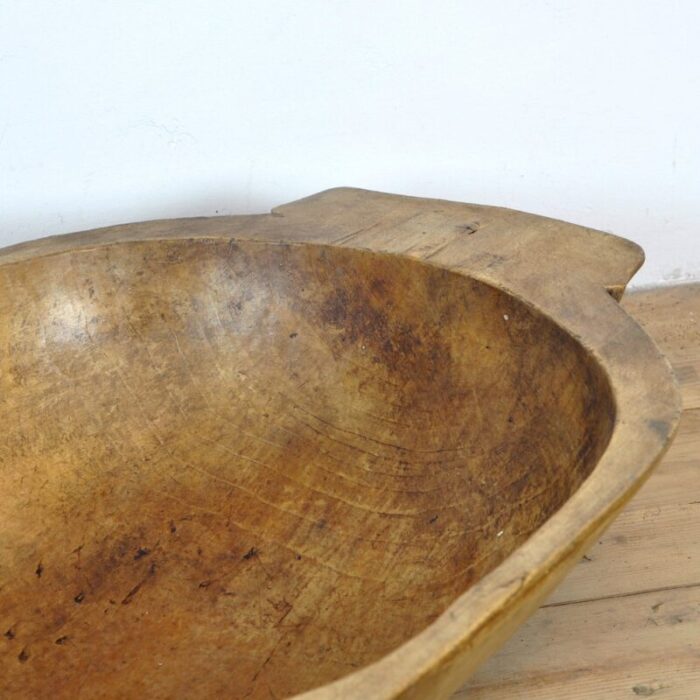 handmade wooden dough bowl 1900s 3