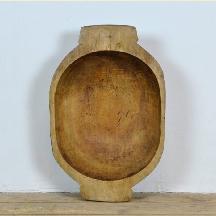 handmade wooden dough bowl 1900s 6