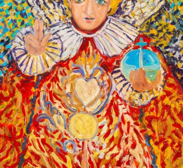 hunt slonem infant of prague oil on canvas 1986 5063