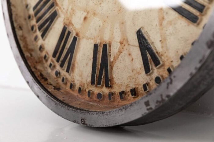 industrial 18 cast iron factory clock from gents of leicester 1930s 6