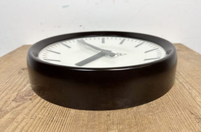 industrial bakelite factory wall clock from pragotron 1960s 8