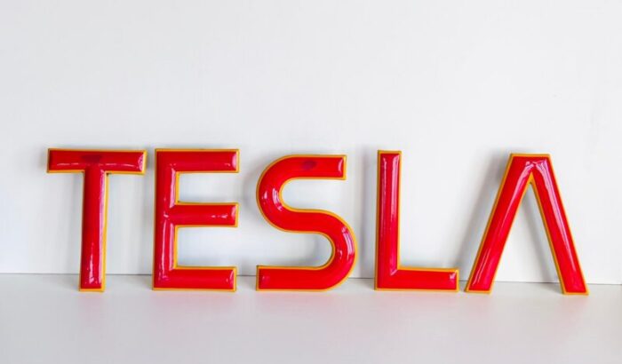 industrial letter sign from tesla set of 5 1