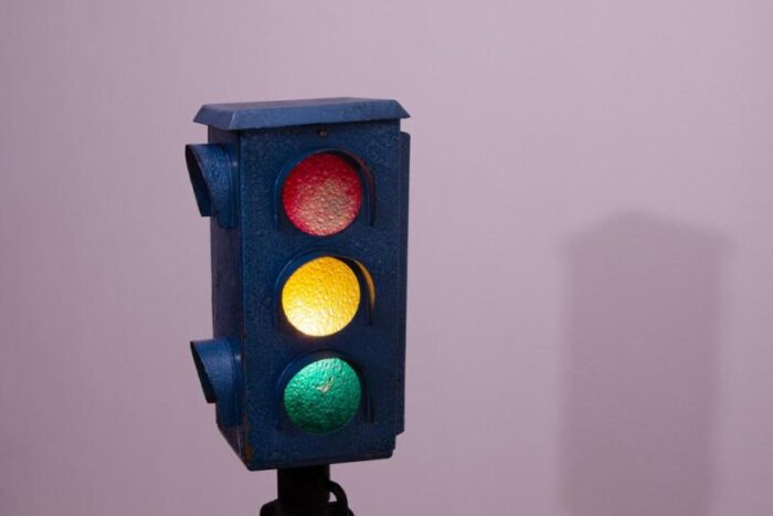 industrial traffic light shaped floor lamp former czechoslovakia 1970s 4041