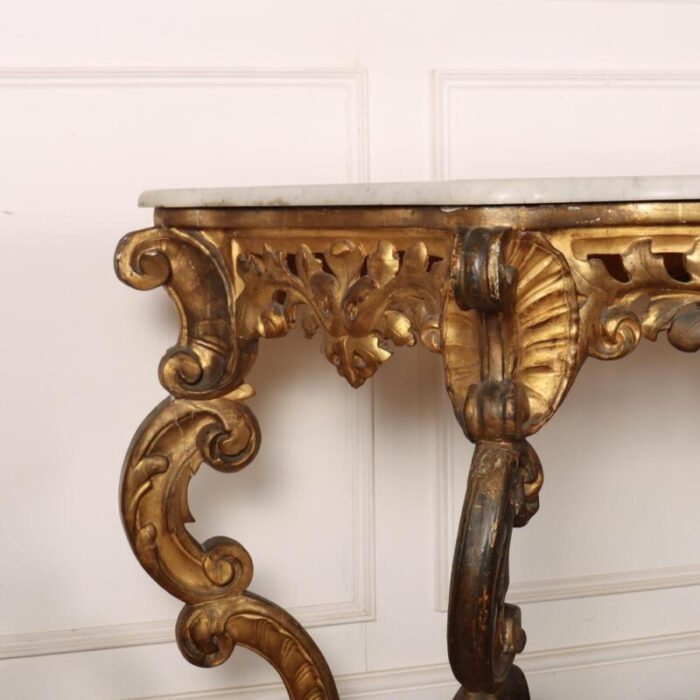 italian carved and gilt console table 3963