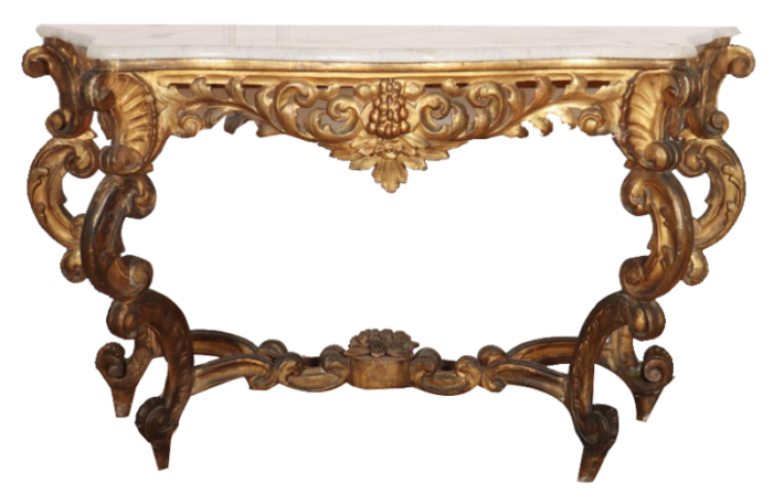 italian carved and gilt console table 4114