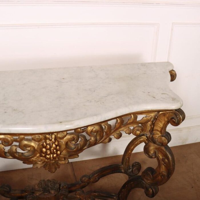 italian carved and gilt console table 6241