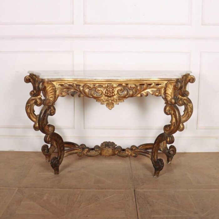 italian carved and gilt console table 7131