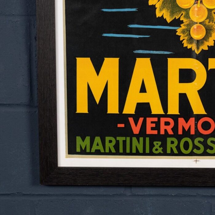 italian framed advertising poster for martini 1970 8