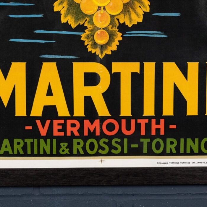 italian framed advertising poster for martini 1970 9