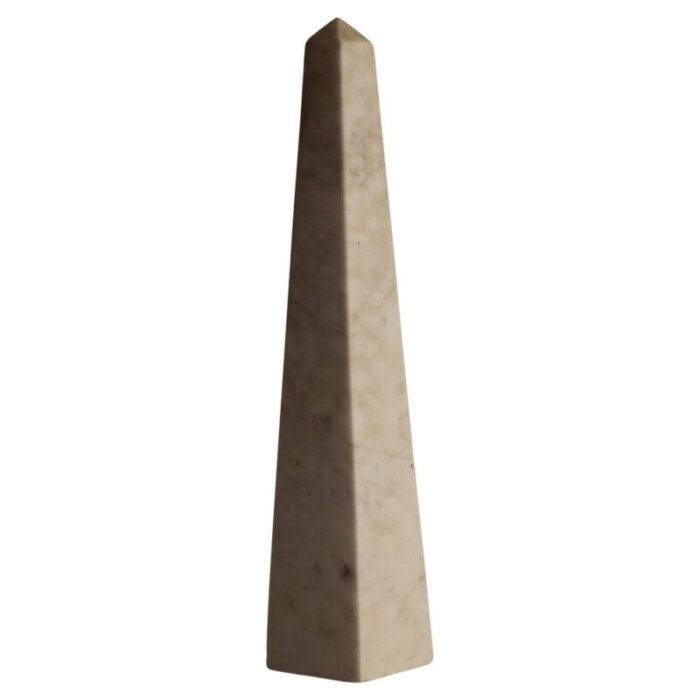 italian obelisk in white marble stone 1