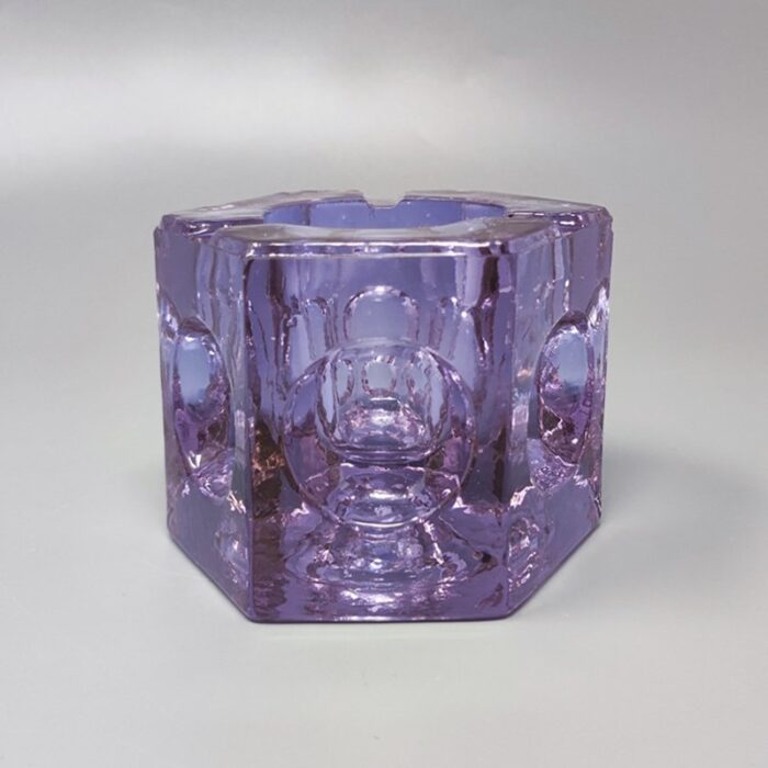 italian purple smoking set in murano glass by antonio imperatore 1970s set of 2 7