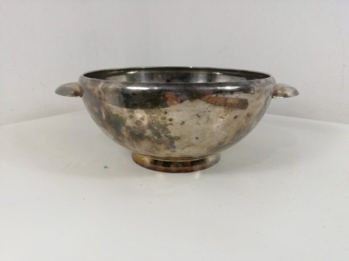 italian sambonet design bowl in metal 1970s 1