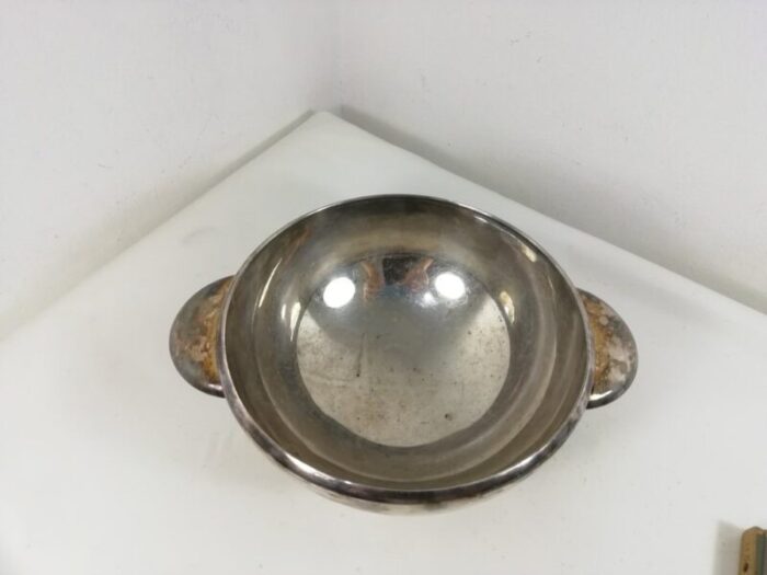 italian sambonet design bowl in metal 1970s 2