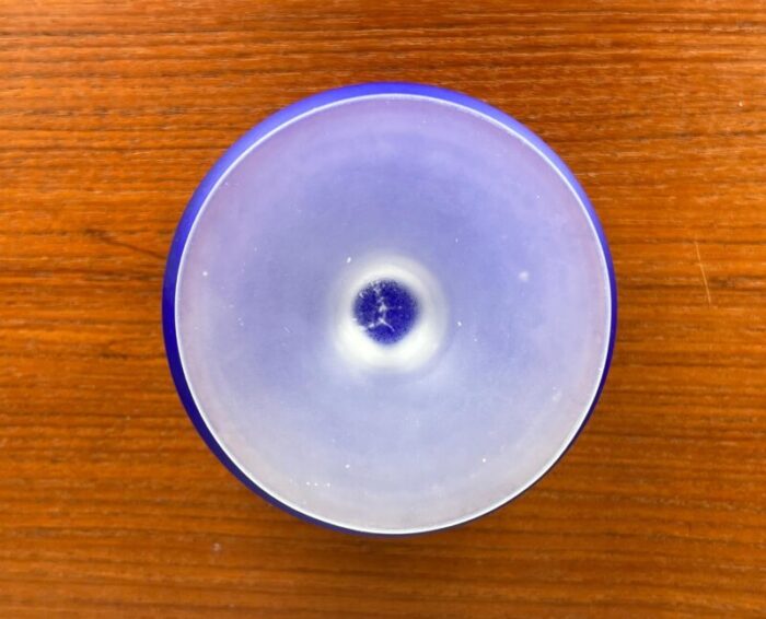 italian satinato series glass bowl attributed to carlo moretti 1970s 6306