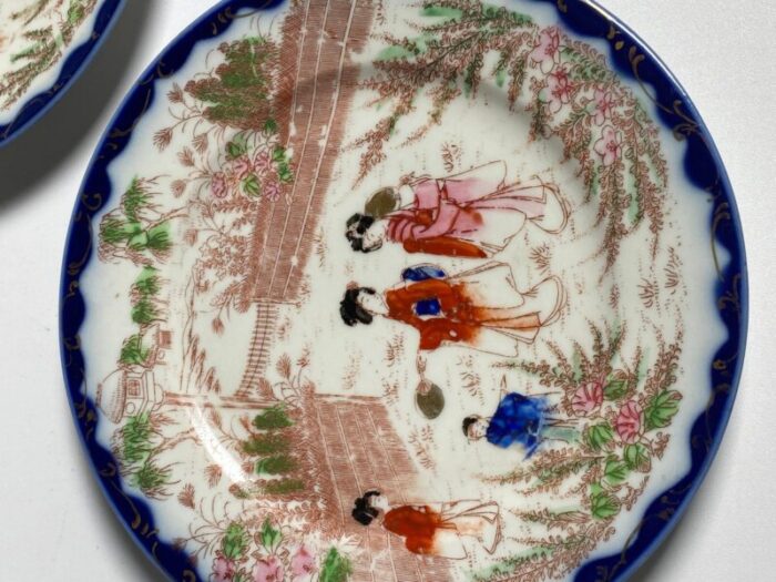 japanse plates in porcelain set of 2 2