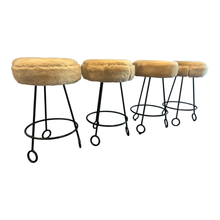 jean royere style counter stools set of 4 0625