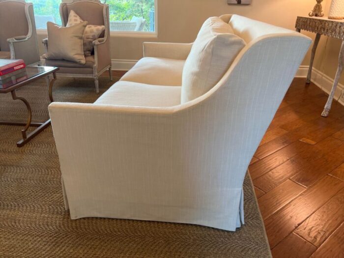 lam bespoke custom white performance fabric sofa 0321