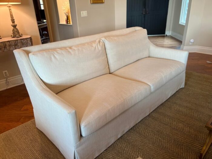 lam bespoke custom white performance fabric sofa 3037